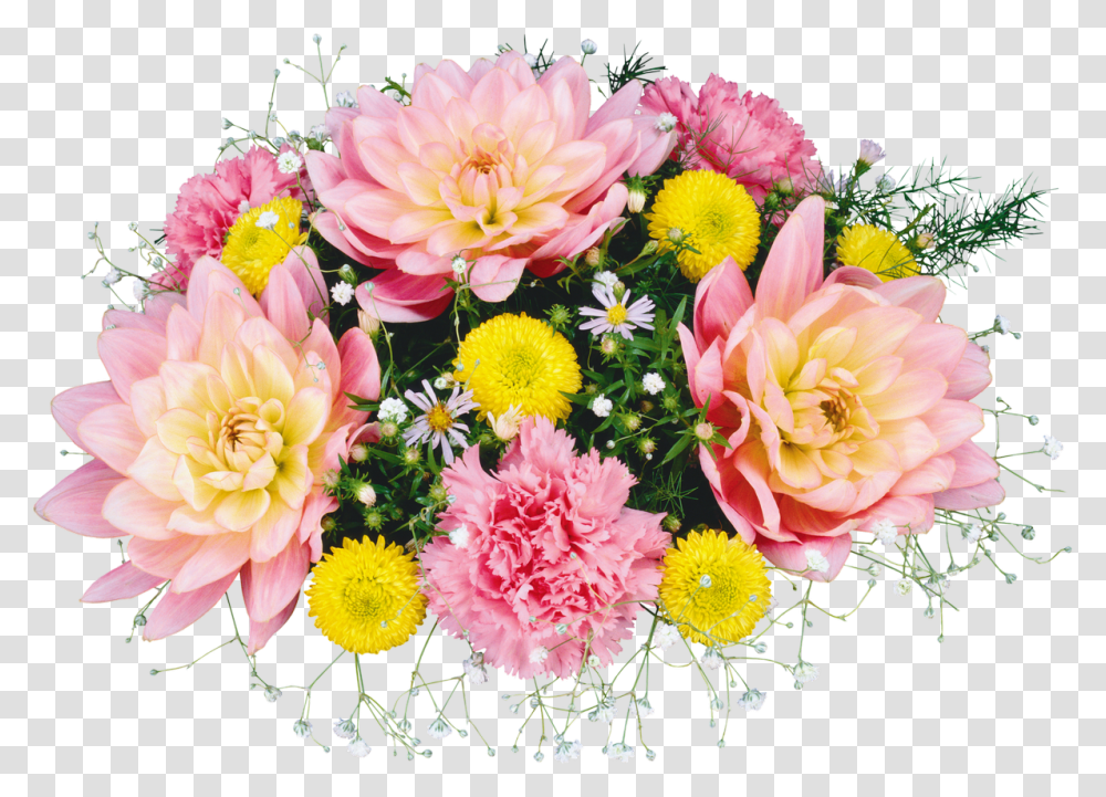 Bouquet, Flower, Dahlia, Plant, Blossom Transparent Png