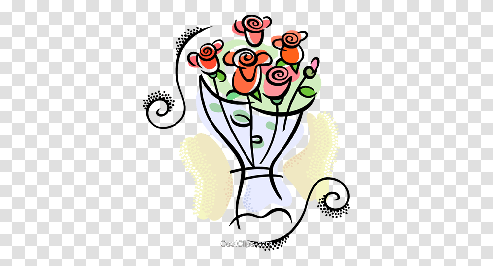 Bouquet Of Flowers Royalty Free Vector Clip Art Illustration, Doodle, Drawing, Performer Transparent Png