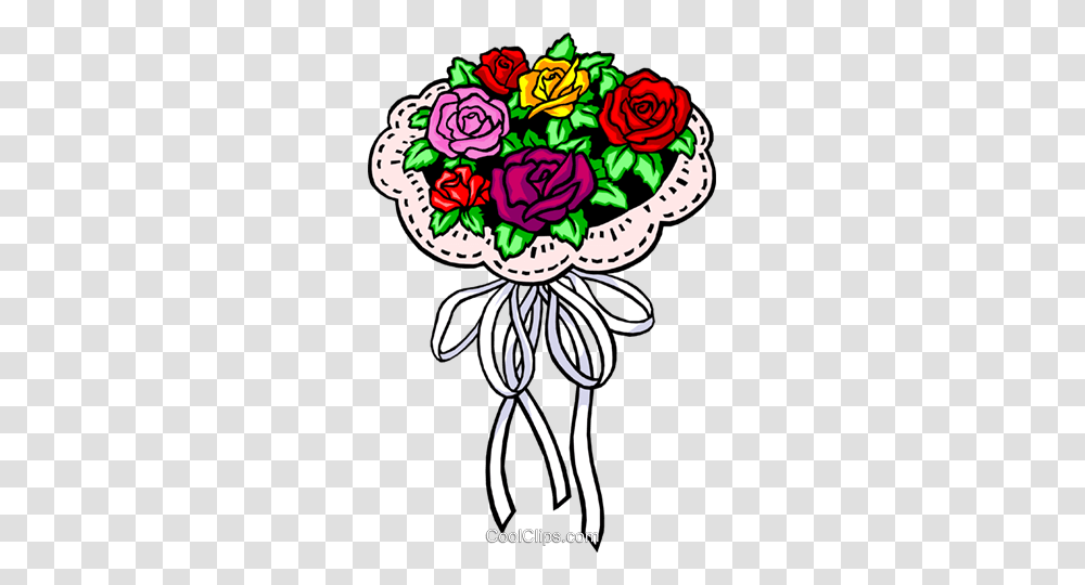 Bouquet Of Roses Royalty Free Vector Clip Art Illustration, Pattern, Embroidery, Plant Transparent Png