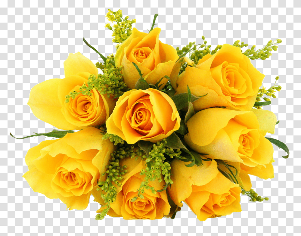 Bouquet Of Yellow Roses Yellow Flowers, Plant, Blossom, Flower Bouquet, Flower Arrangement Transparent Png