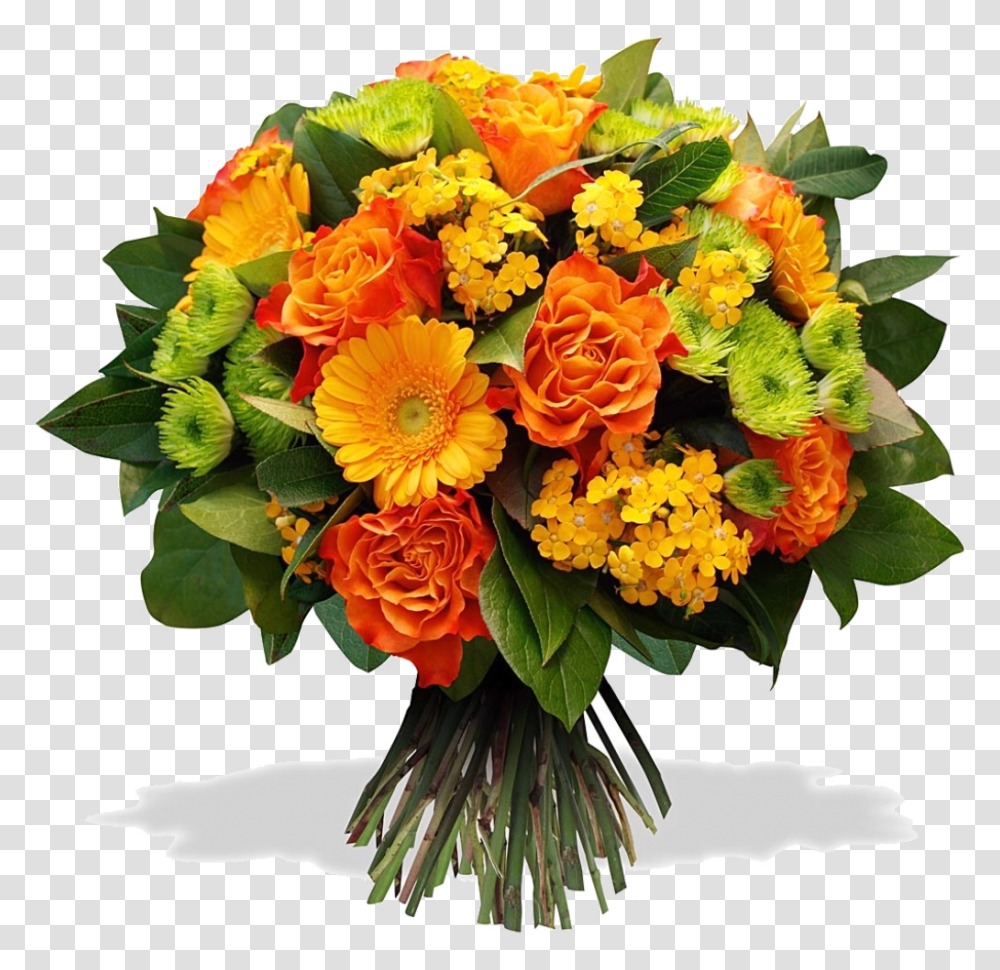 Bouquet Orange Bouquet De Fleurs Est Pour Toi, Plant, Flower, Blossom, Flower Bouquet Transparent Png