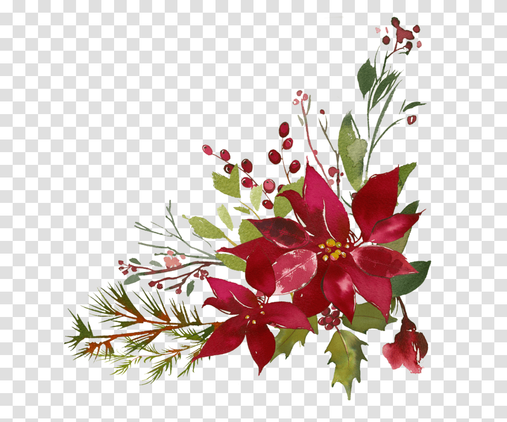 Bouquet Poinsettia Burgundy Flowers, Plant, Floral Design, Pattern Transparent Png
