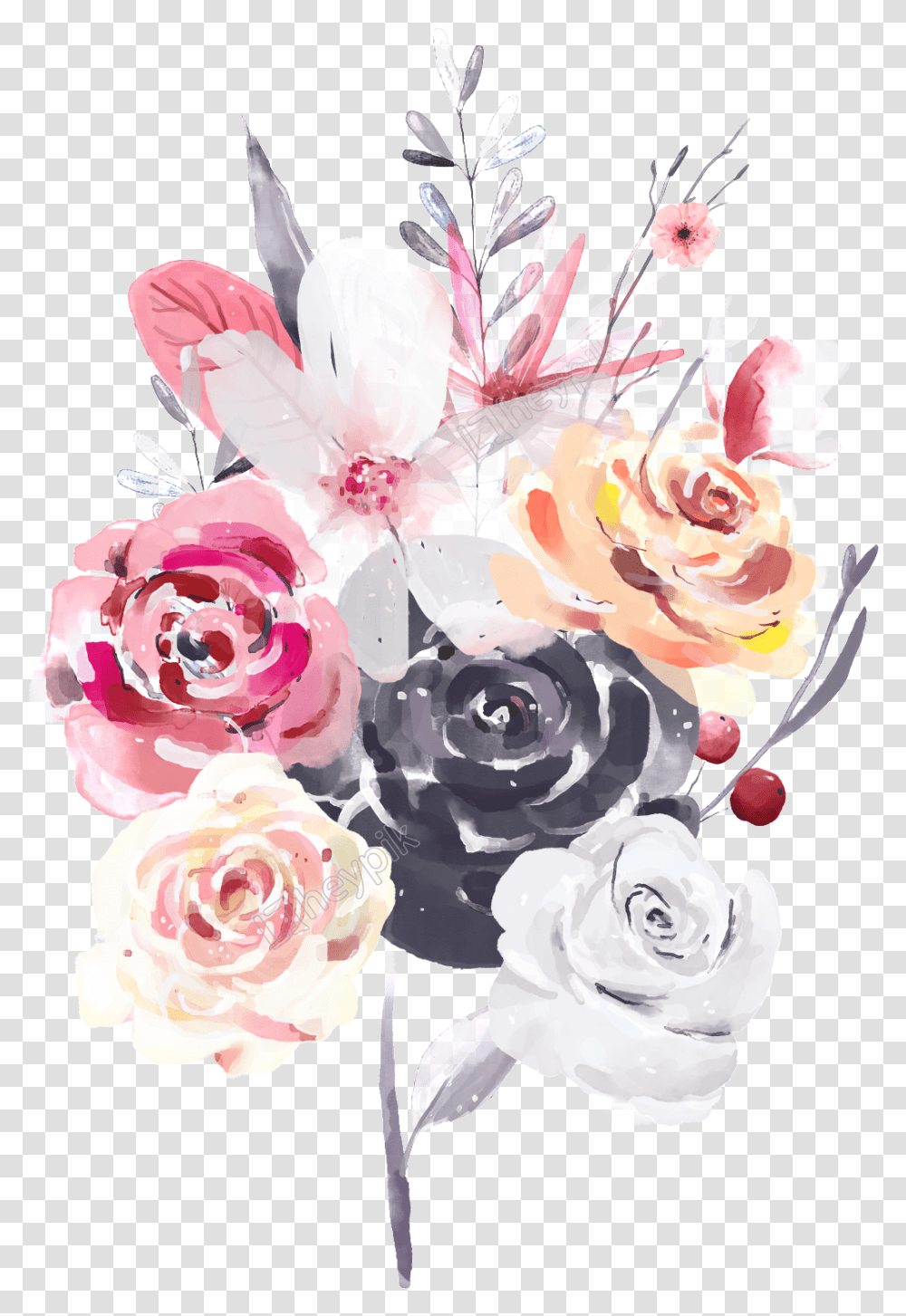 Bouquet Vector Color Flower, Floral Design, Pattern Transparent Png