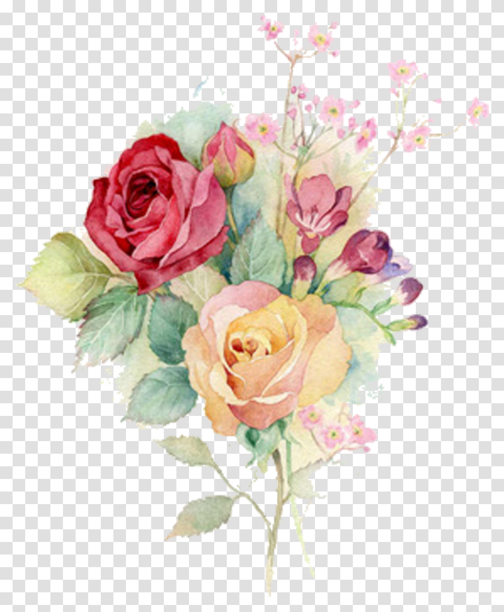 Bouquet Vector Rose Watercolor Flower Bouquet Watercolor Painting, Floral Design, Pattern Transparent Png
