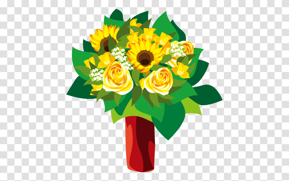 Bouquet Vector Sunflower Portable Network Graphics, Floral Design, Pattern, Plant Transparent Png