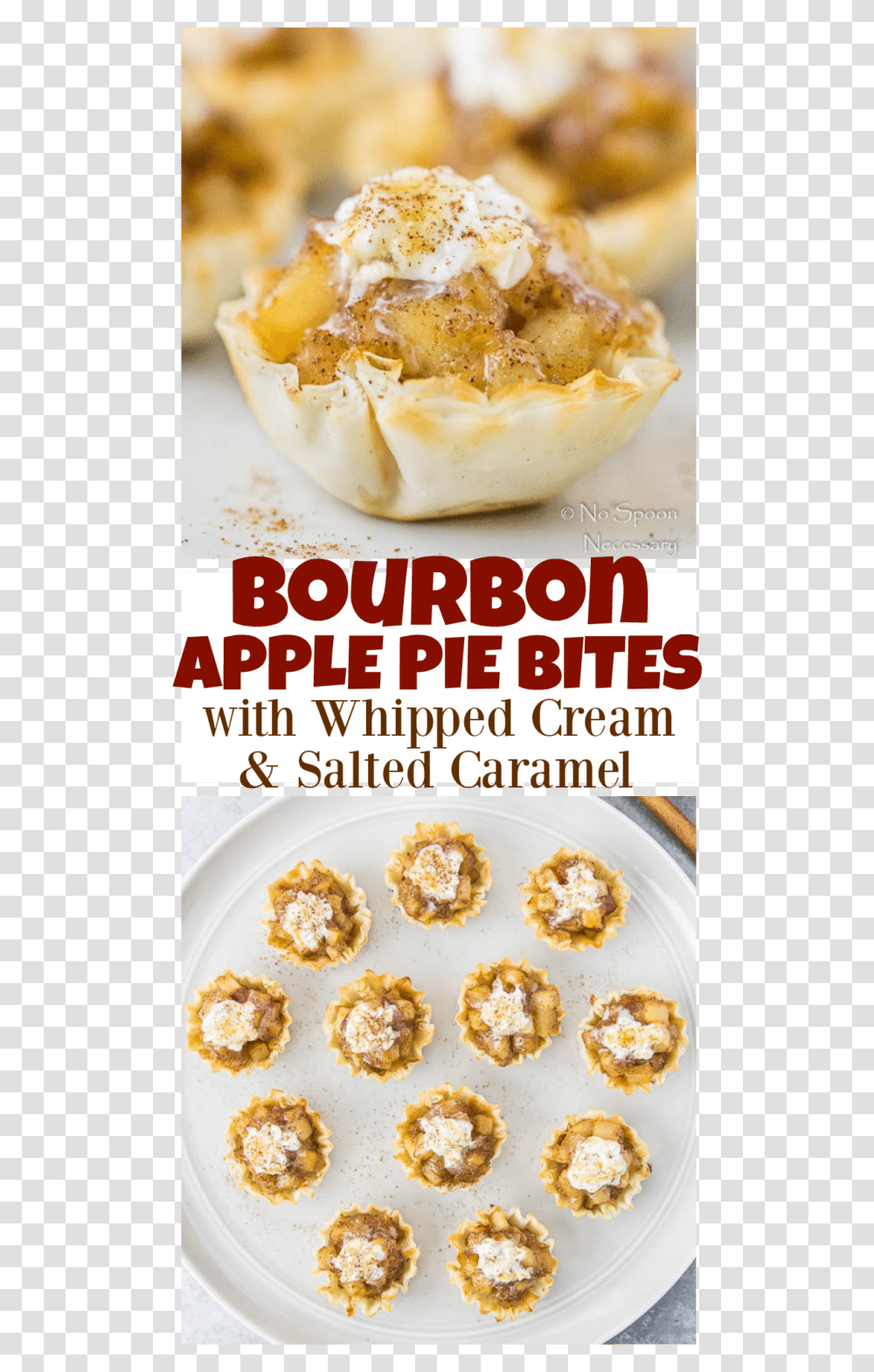 Bourbon Apple Pie Bites With Whipped Cream Amp Salted Peanut Butter Cookie, Food, Pasta, Ice Cream, Dessert Transparent Png