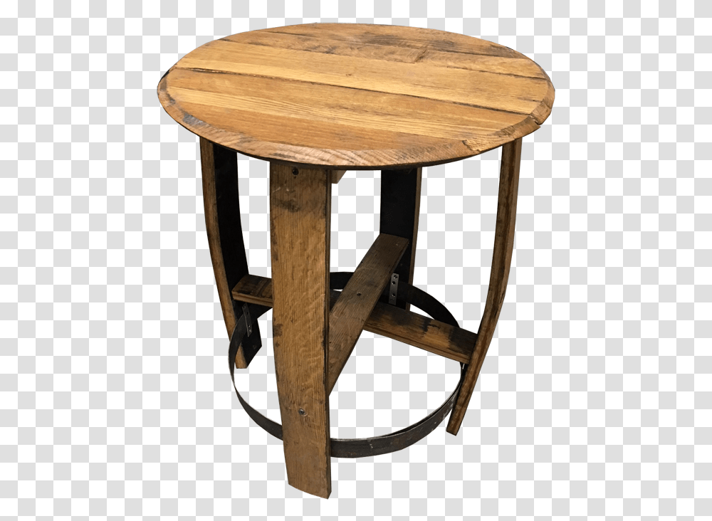 Bourbon Barrel Side Table Side Table On Background, Furniture, Bar Stool, Coffee Table, Tabletop Transparent Png