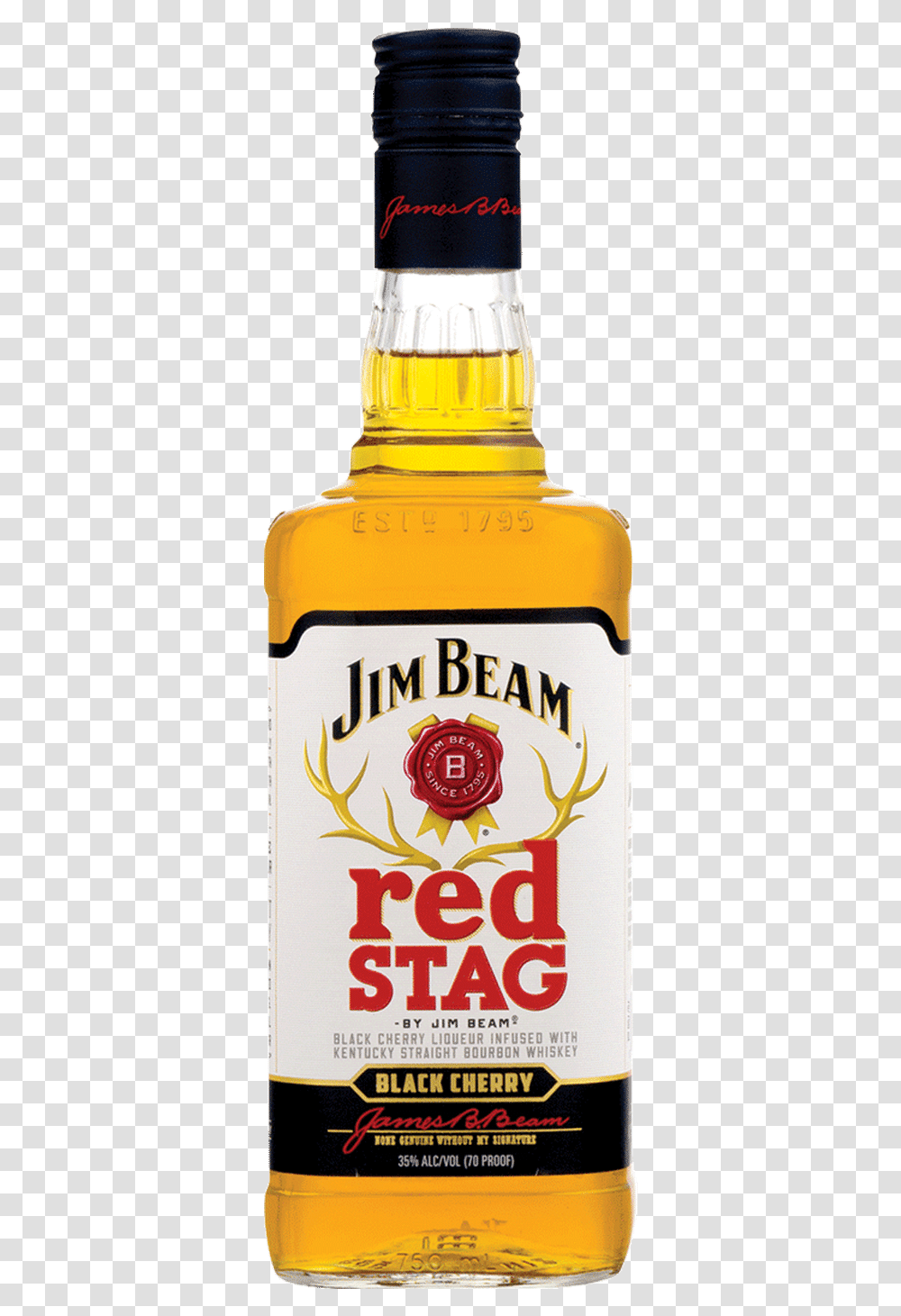 Bourbon Jim Beam Red Stag, Liquor, Alcohol, Beverage, Drink Transparent Png