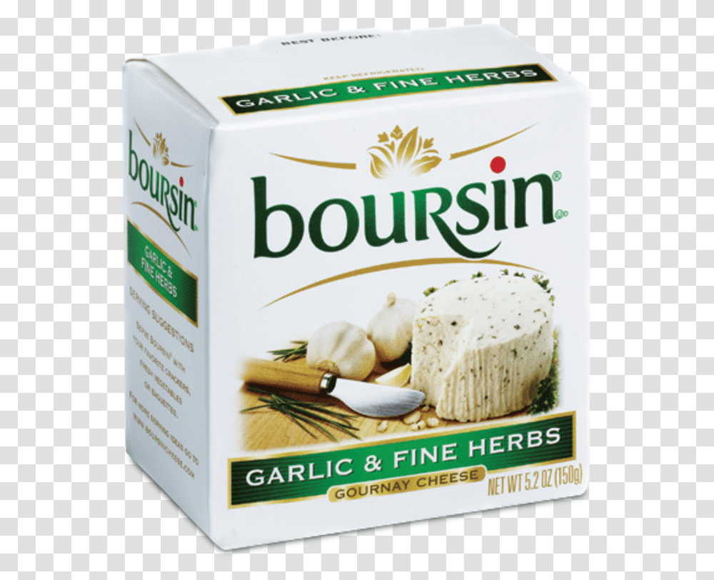 Boursin R Cheese Garlic Fine Herbs Boursin Cheese, Plant, Food, Box, Vegetable Transparent Png