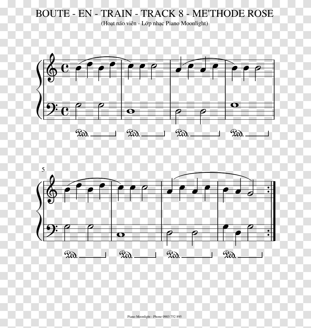 Boute En Train Track 8 Me Thode Rose Piano La Mthode Rose Piano Track, Gray, World Of Warcraft Transparent Png