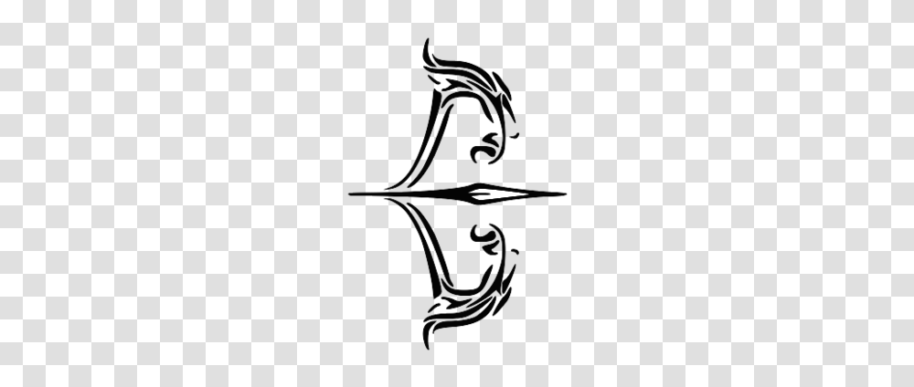 Bow Arrow Tribal Image, Emblem, Ninja Transparent Png