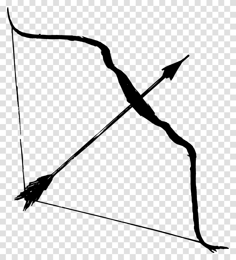 Bow Arrows Bow And Arrow, Stencil Transparent Png