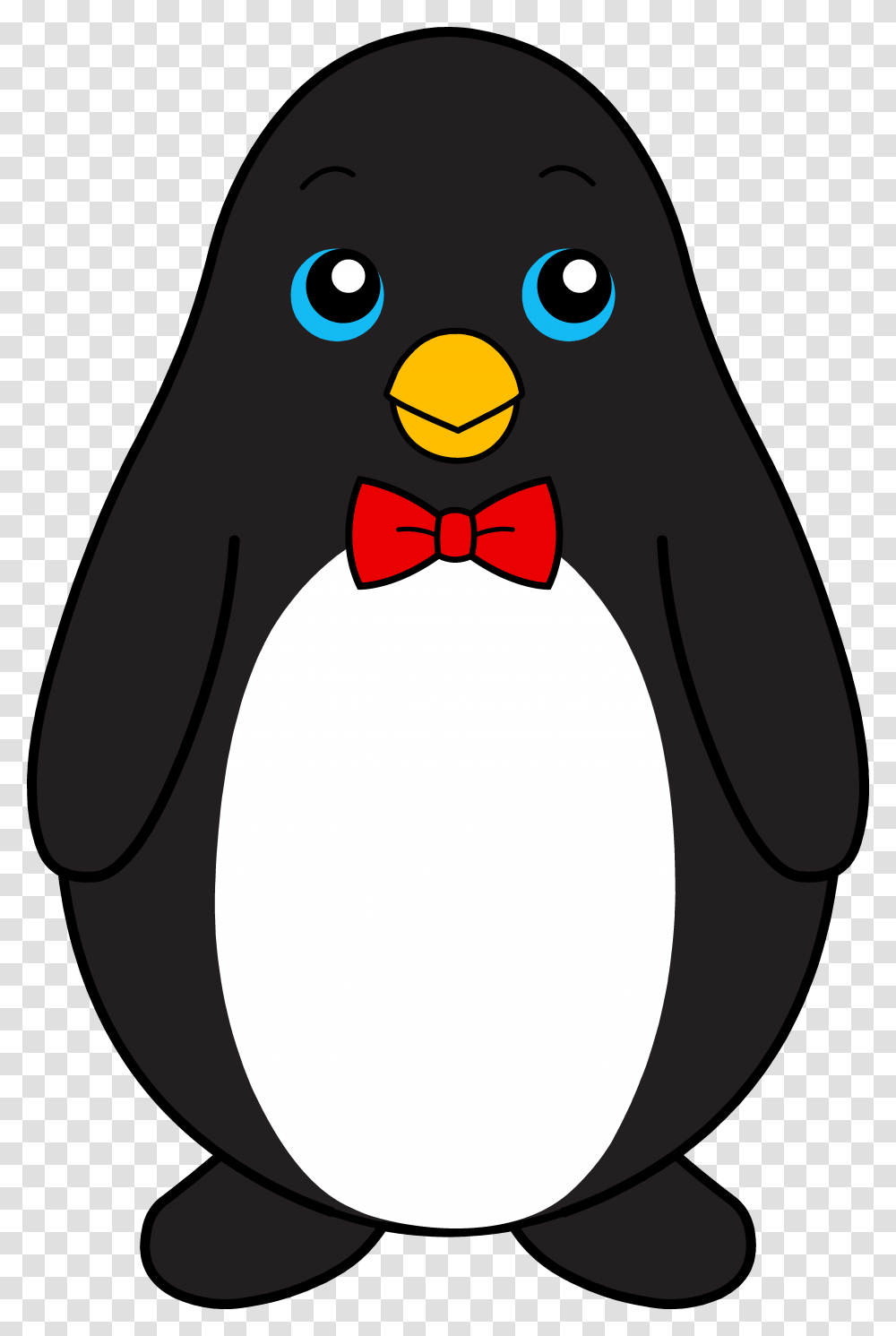Bow Clip Art Free, Penguin, Bird, Animal, King Penguin Transparent Png
