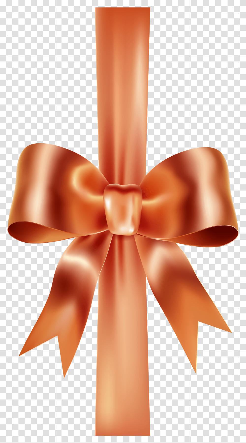 Bow Clip Art Orange Ribbon Bow Transparent Png