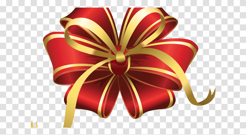 Bow Clipart Free Golden Red Ribbon, Gift, Dynamite, Bomb, Weapon Transparent Png