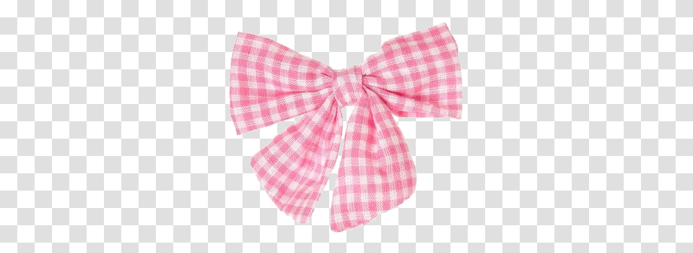 Bow Pink Gingham Aesthetic Baby Sticker By Cute Mutt Ribbon Aesthetic, Accessories, Accessory, Tie, Jewelry Transparent Png
