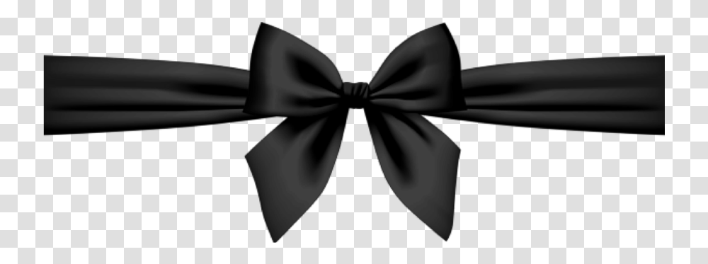 Bow Ribbon Wrapping Blackribbon Christmas Holiday Black Ribbon And Bow, Tie, Accessories, Accessory, Necktie Transparent Png
