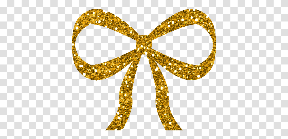 Bow Simple Glitter Gold Goldglitter Gokdbow Freetoedit Gold Glitter Bow, Snake, Reptile, Animal, Necklace Transparent Png