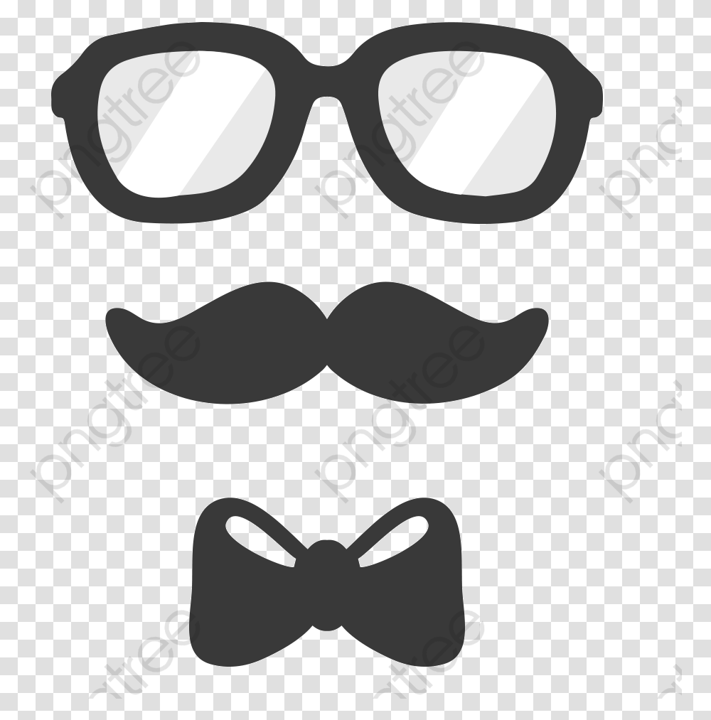 Bow Tie Clipart Gray Bow Tie Moustache Clipart, Sunglasses, Accessories, Accessory, Mustache Transparent Png