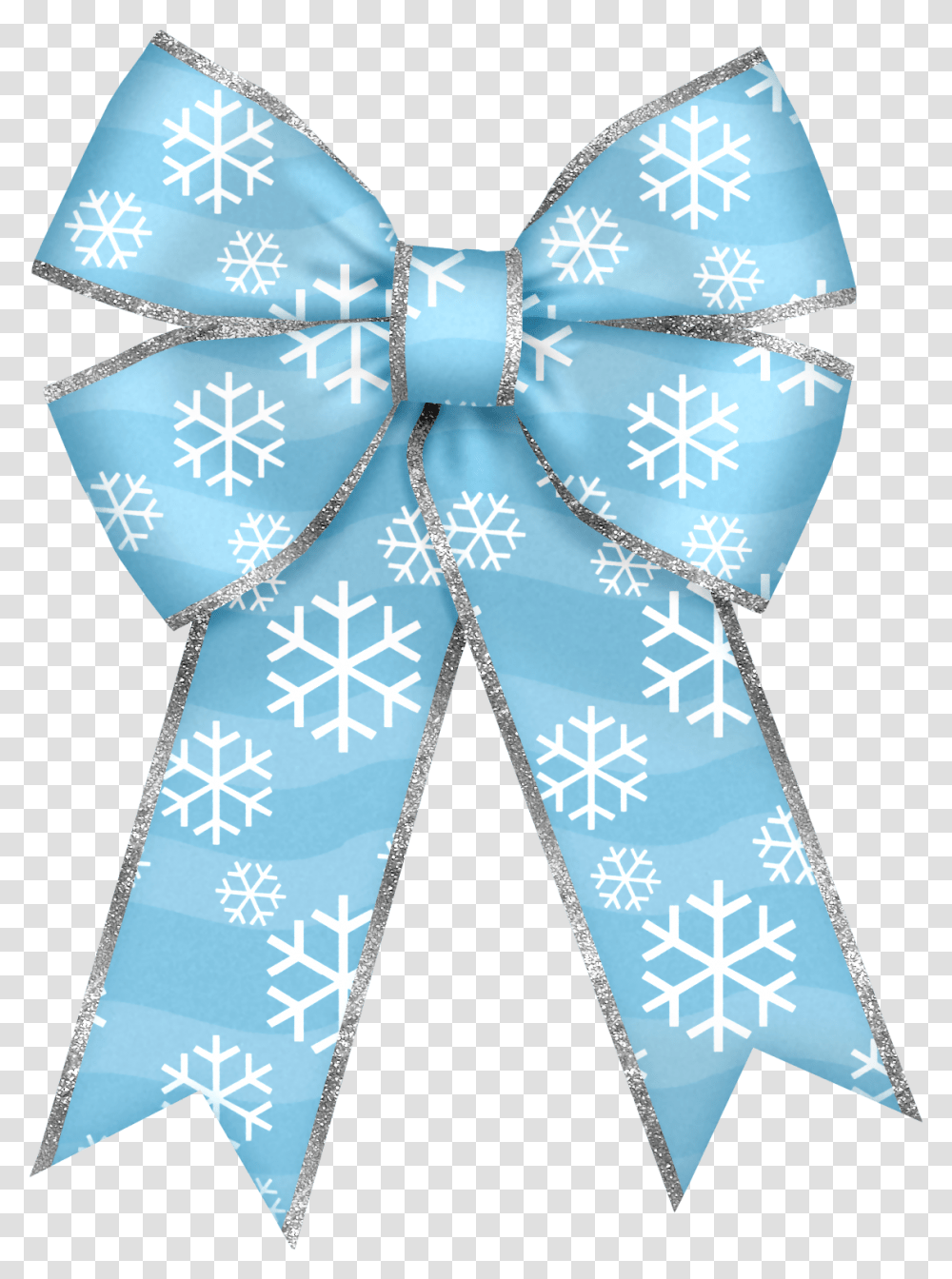 Bow With Snowflakes Clipart Christmas, Tie, Accessories, Accessory, Clothing Transparent Png