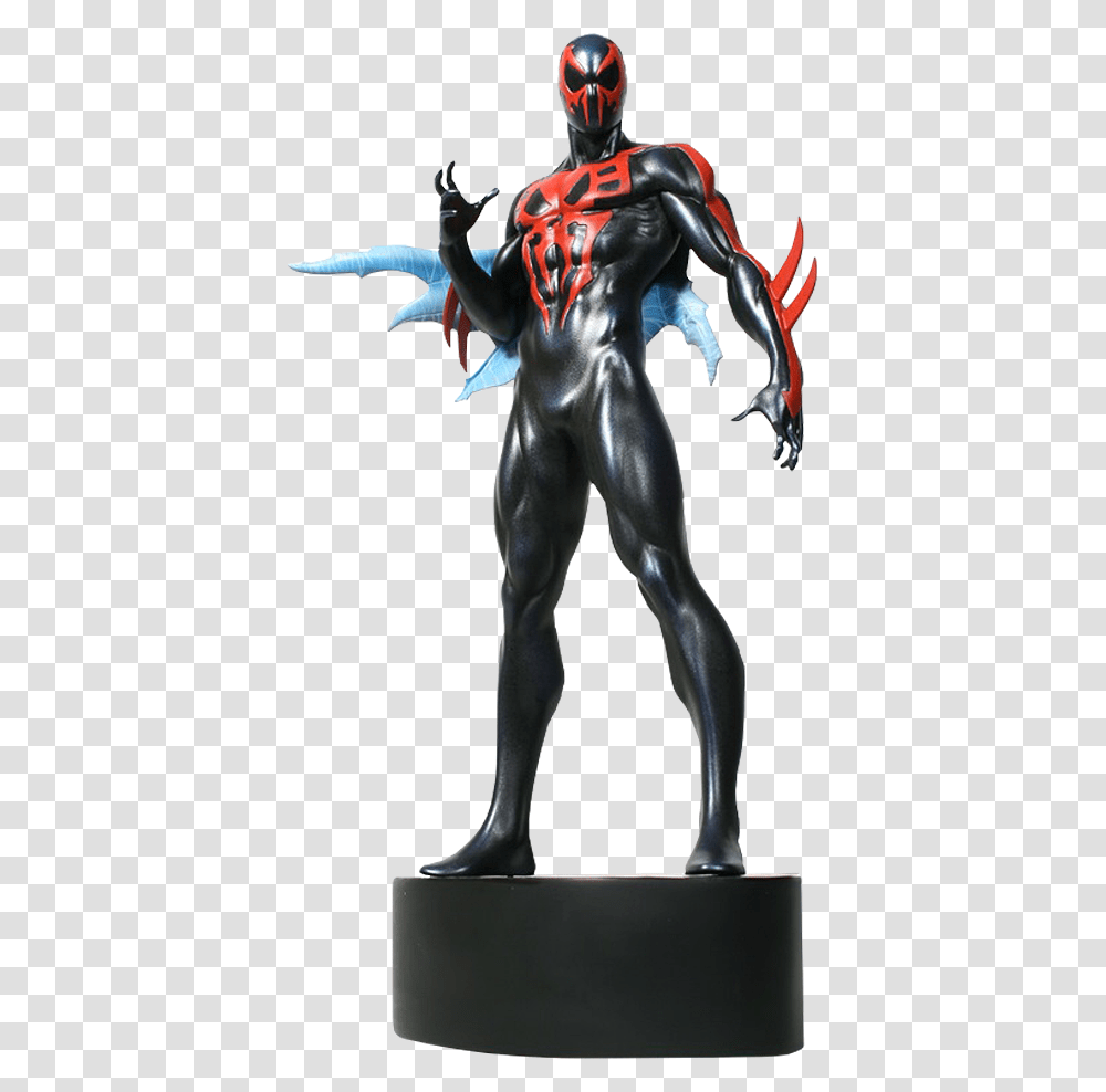 Bowen Spider Man 2099 Statue, Person, Helmet, Batman Transparent Png