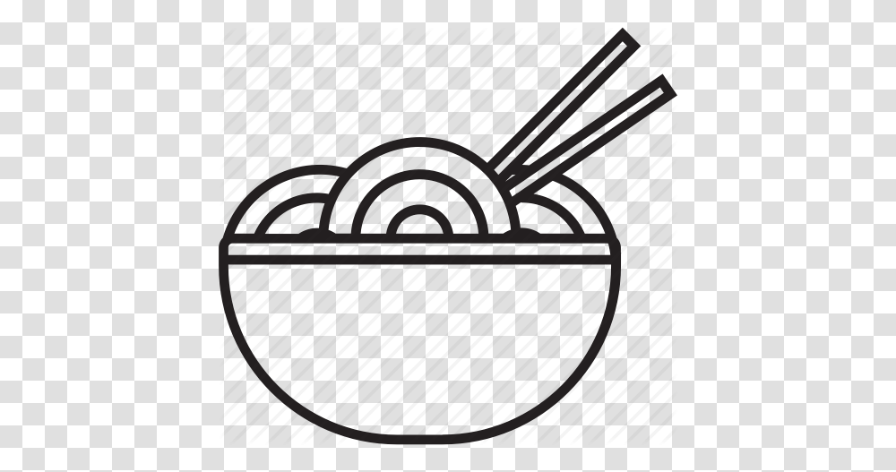Bowl Chopsticks Dinner Food Noodles Ramen Soup Icon, Sphere, Steamer Transparent Png