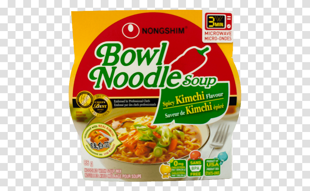 Bowl Noodle Soup Kimchi, Pasta, Food, Macaroni, Plant Transparent Png