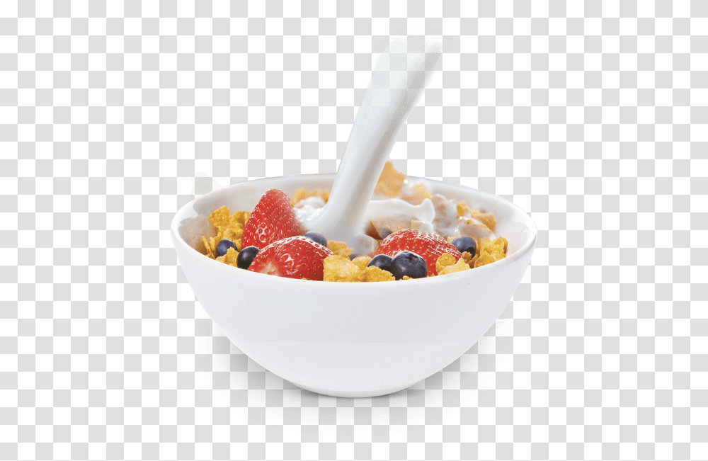 Bowl Of Cereal Cereal, Food, Dessert, Breakfast, Yogurt Transparent Png