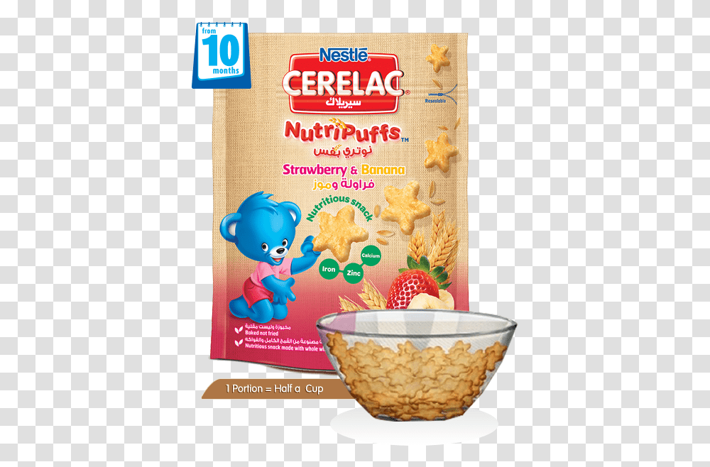 Bowl Of Cereal Nestle Cerelac Nutripuffs Cerelac Wheat Orange Banana, Food, Snack, Cracker, Bread Transparent Png