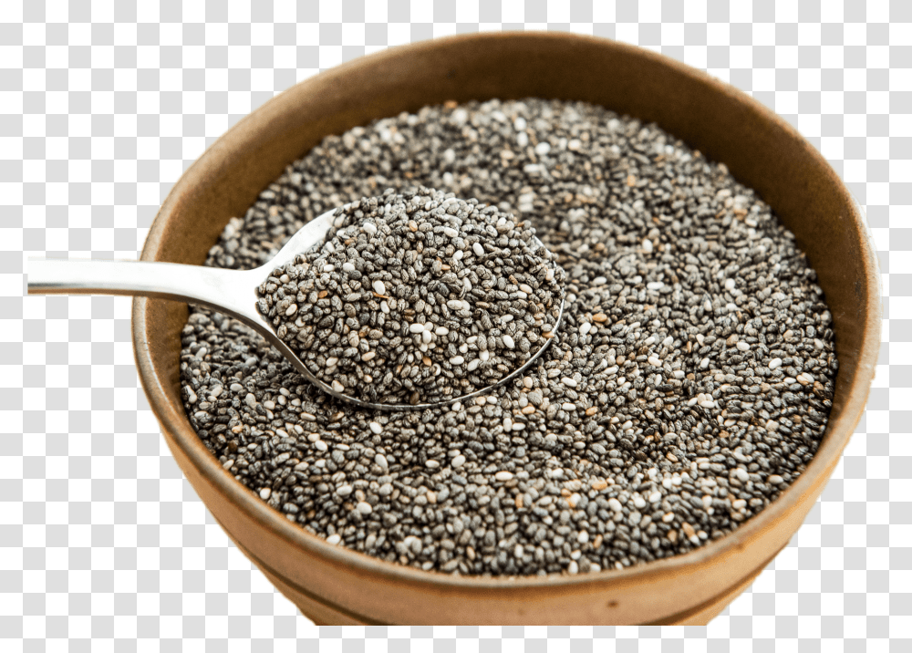 Bowl Of Chia Seeds Chia Seeds, Plant, Produce, Food, Lentil Transparent Png