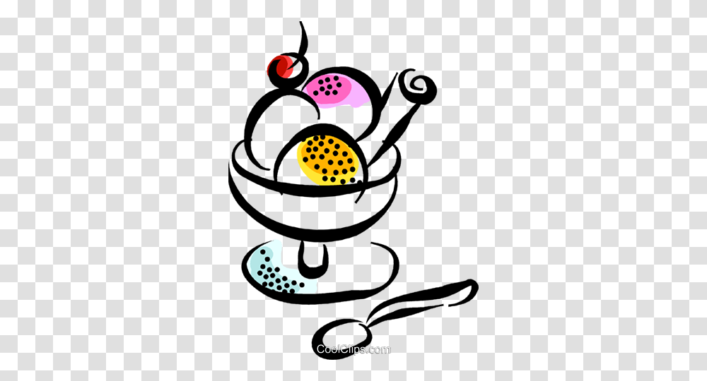 Bowl Of Ice Cream Royalty Free Vector Clip Art Illustration, Food, Meal, Egg, Jar Transparent Png