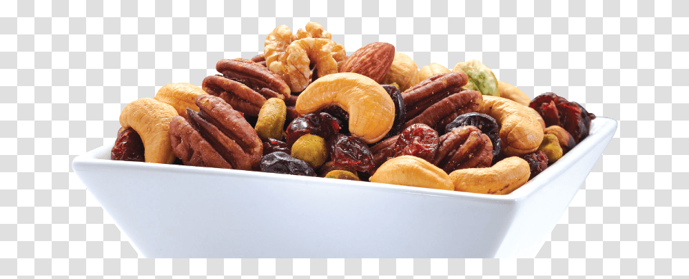 Bowl Of Mixed Nuts And Dried Fruits Mixed Nuts, Plant, Food, Vegetable, Produce Transparent Png