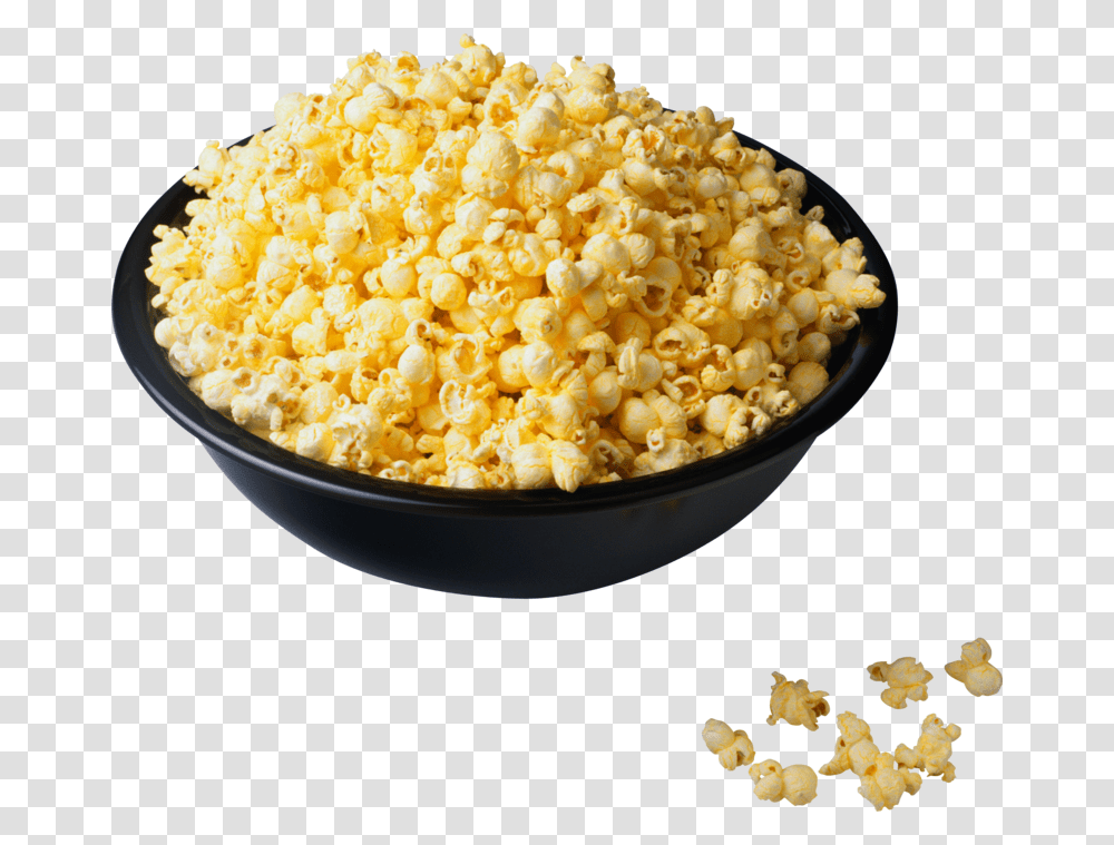 Bowl Of Popcorn, Food, Plant, Vegetable, Snack Transparent Png