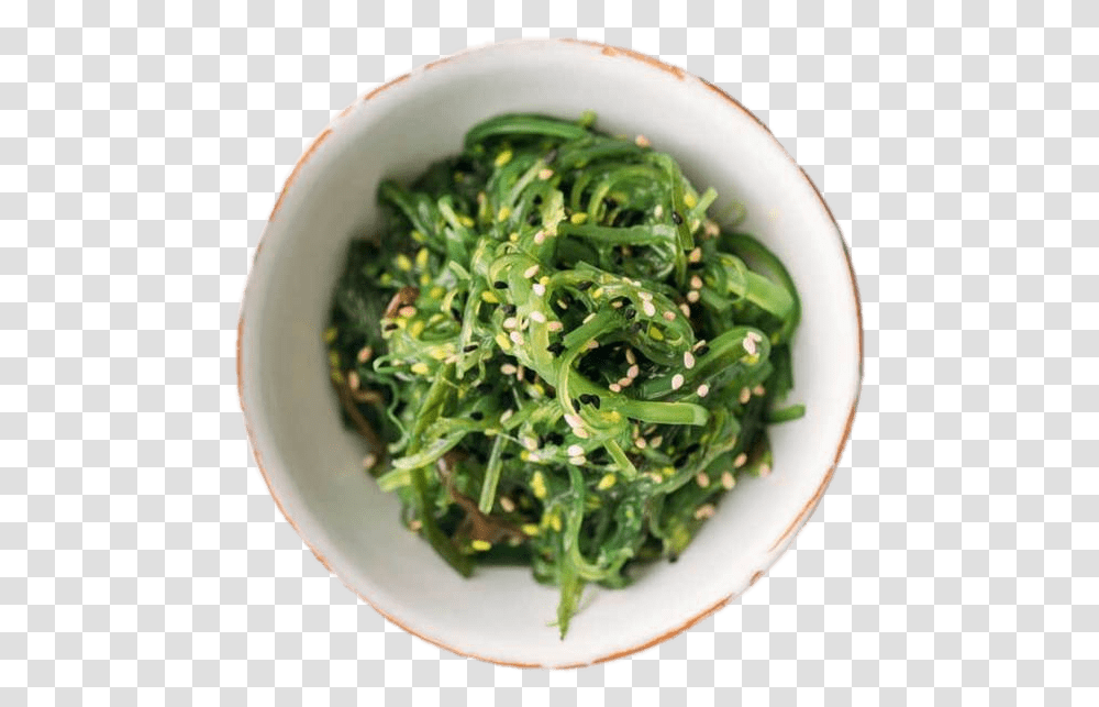 Bowl Of Seaweed With Sesame Seeds Seaweed Foods, Plant, Produce, Vegetable, Sprout Transparent Png