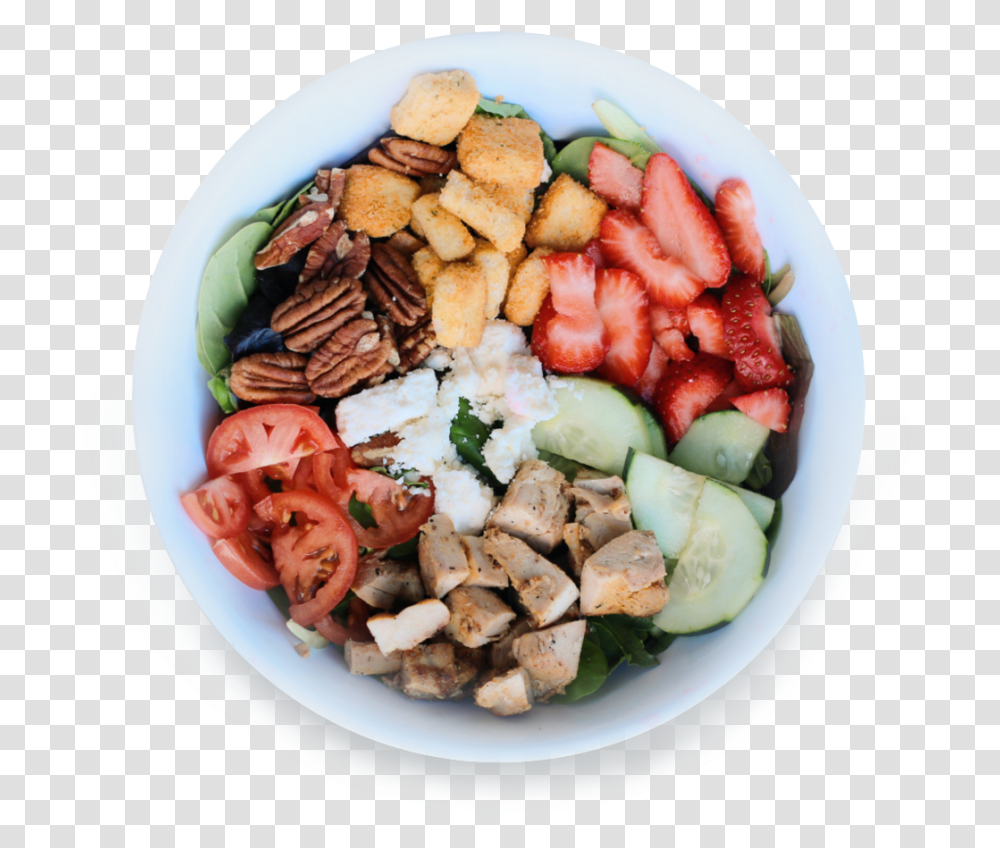 Bowl Of Strawberries Fruit Salad, Dish, Meal, Food, Lunch Transparent Png