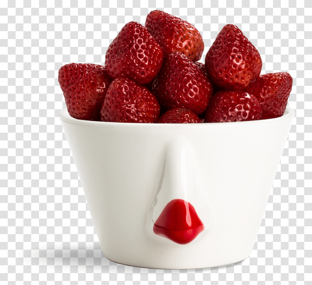 Bowl Of Strawberries Strawberry, Fruit, Plant, Food, Raspberry Transparent Png