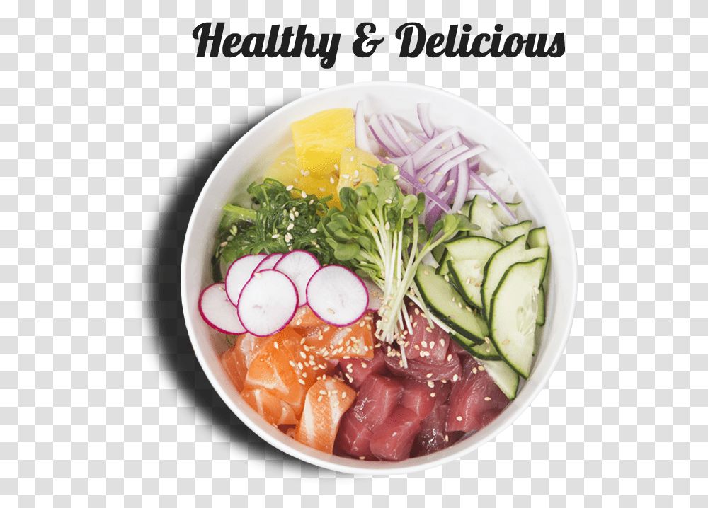 Bowl Poke Salmon Wasabi Mayo, Plant, Food, Dish, Meal Transparent Png