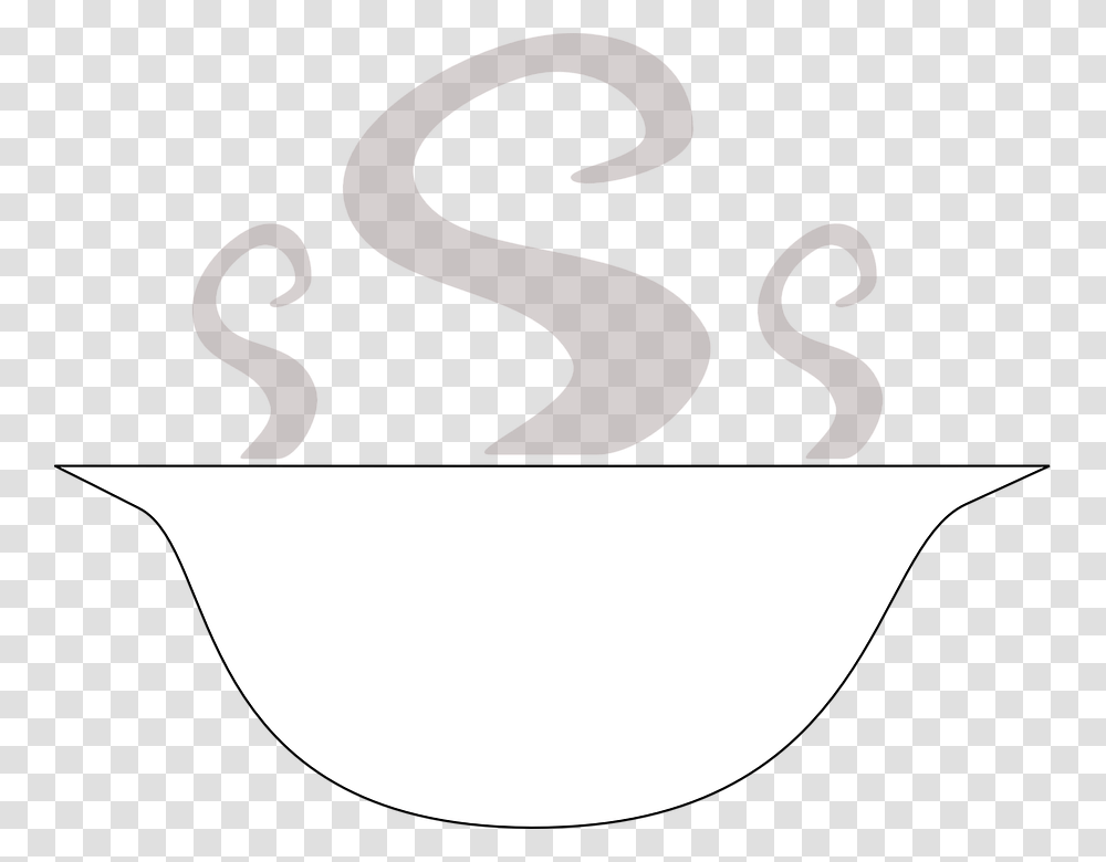 Bowl Soup Plain Hot Steam Food Cup Soup Clipart Black And White, Mixing Bowl, Soup Bowl Transparent Png
