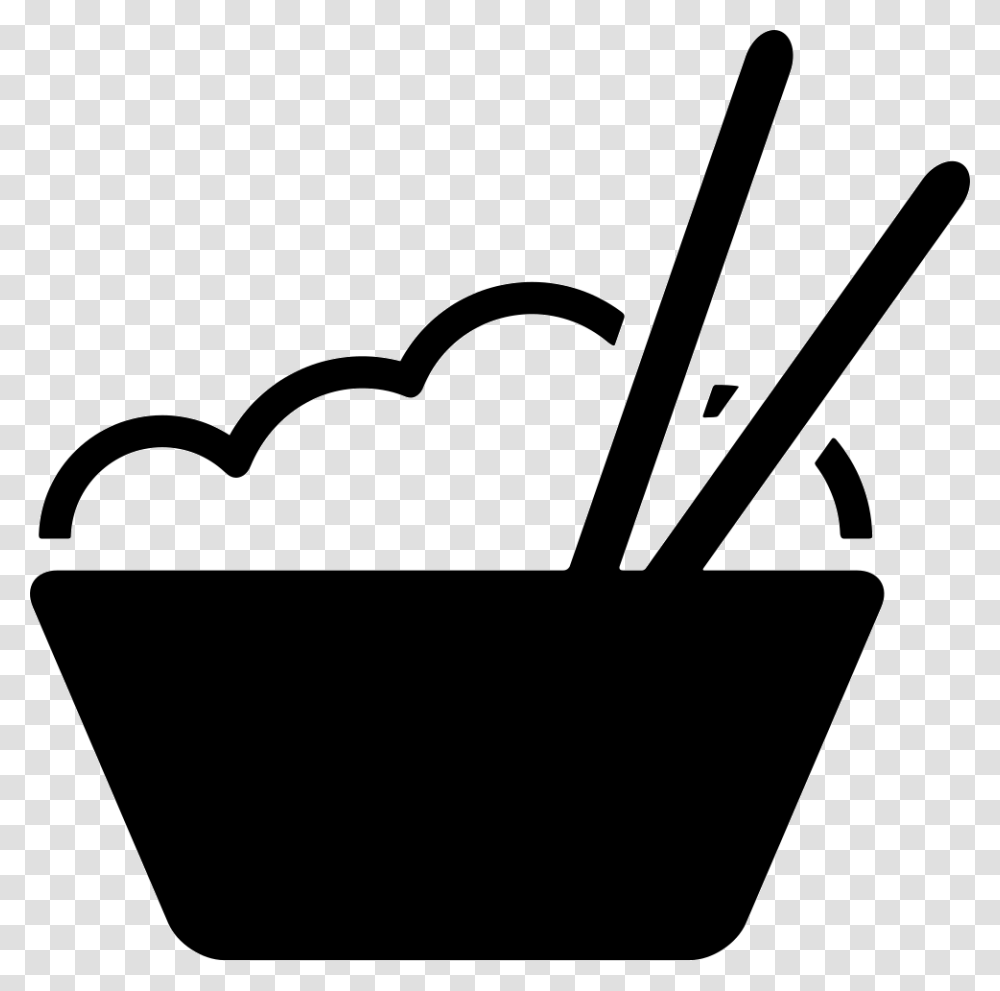 Bowl With And Chopsticks Bowl And Chopsticks, Shovel, Tool, Silhouette, Leisure Activities Transparent Png