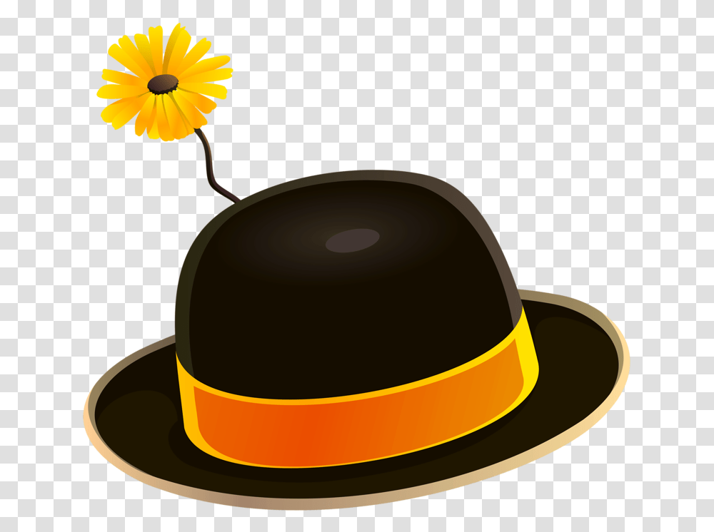 Bowler Hat Hat Cartoon Flower Hat 734382 Vippng Yellow Hat Flower, Clothing, Apparel, Sombrero, Cowboy Hat Transparent Png