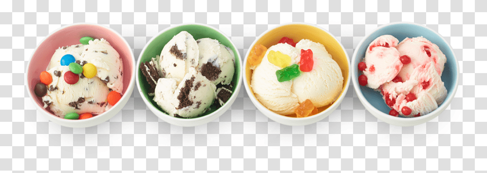 Bowls Of Ice Cream, Dessert, Food, Creme, Egg Transparent Png