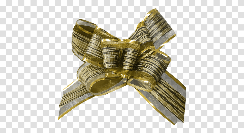 Bows Ribbon Gift Yellow Bow Gold Romance Brass, Bronze, Wristwatch, Treasure, Diamond Transparent Png