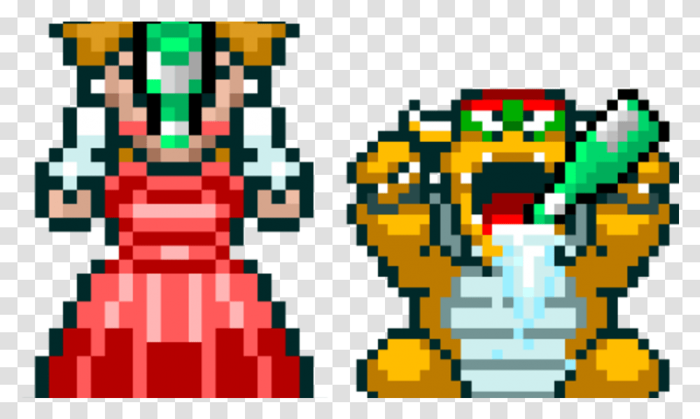Bowser And Peach Drinking Super Mario Kart Peach And Bowser, Rug Transparent Png