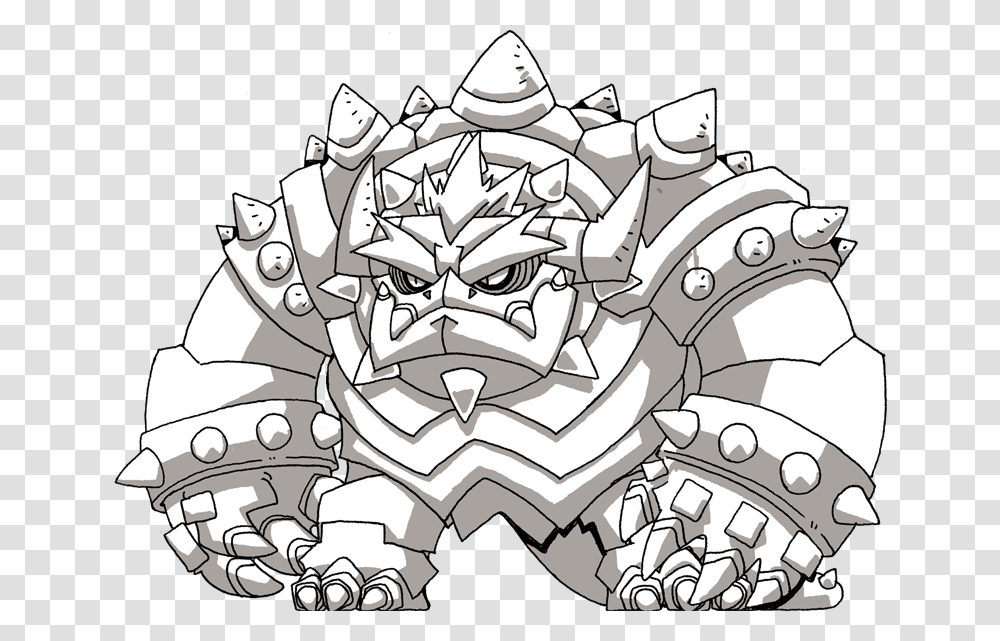 Bowser Sketch By Hologramzx Cartoon, Dragon Transparent Png