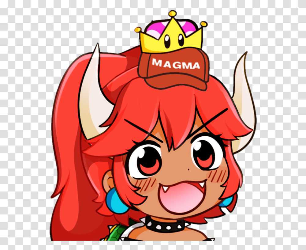 Bowsette Bowsette Red Hair, Label, Sticker, Angry Birds Transparent Png