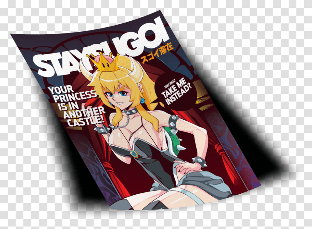 Bowsette Poster Print Fictional Character, Comics, Book, Person, Human Transparent Png