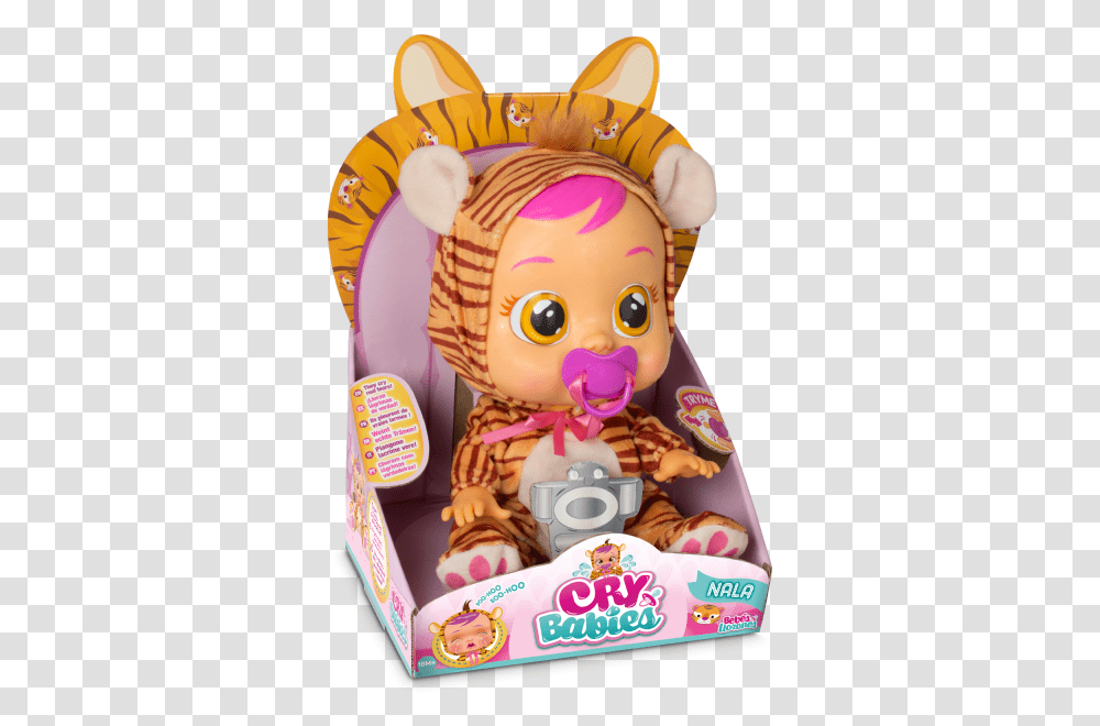 Box 01 En Nala Cry Babies, Doll, Toy, Figurine, Person Transparent Png