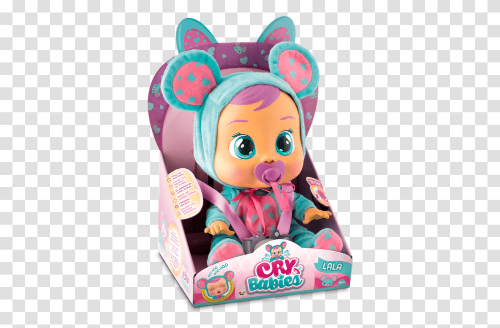 Box 01 Lala Cry Baby Doll, Toy, Person, Human, Cushion Transparent Png