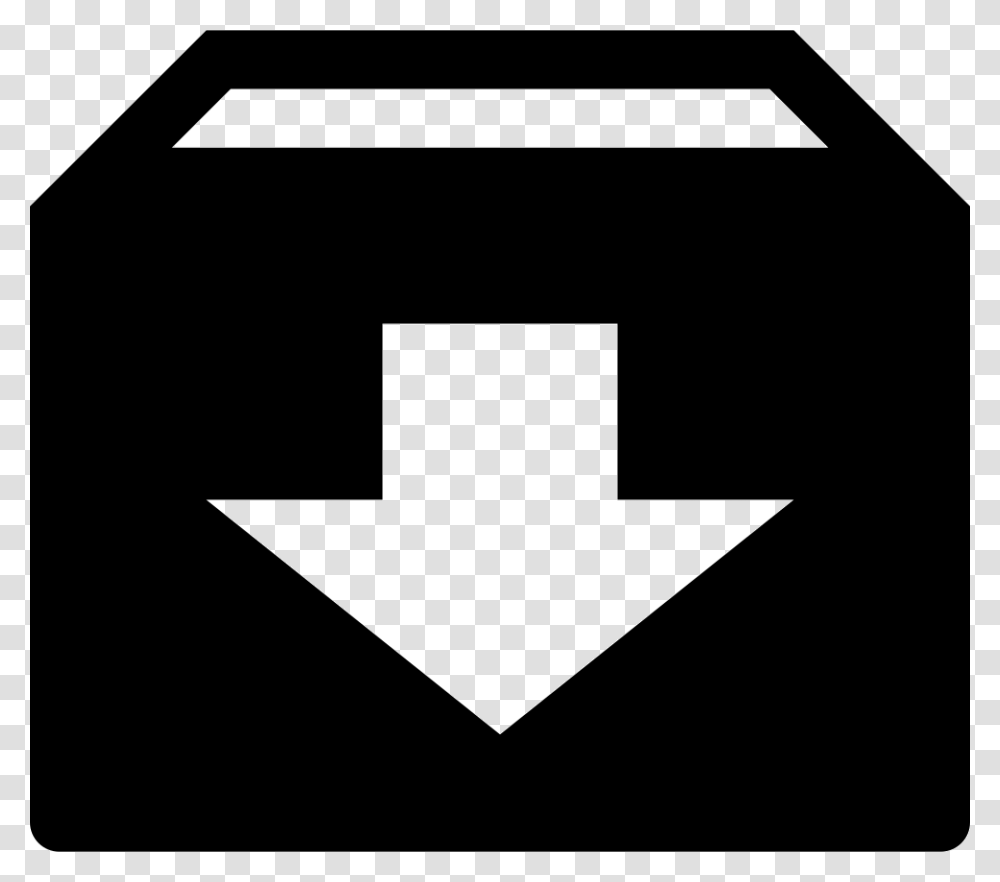Box Add Box Download Storage Inbox Archive Icon Free, Logo, Trademark, Star Symbol Transparent Png