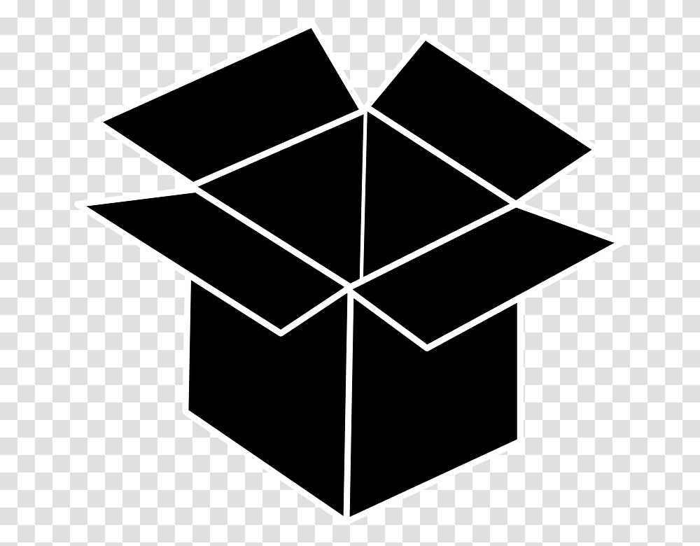Box Black, Star Symbol, Triangle, Pattern, Stencil Transparent Png